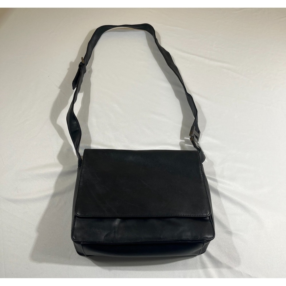 Worthington Womens Handbag Brown Genuine Leather Shoulder Bag Minimalist Classic